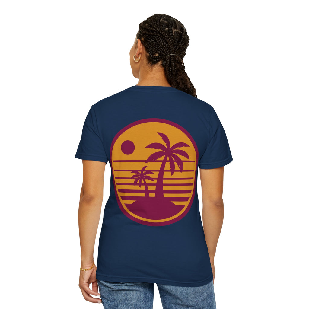 Sunset Palm Tree Unisex T-Shirt | Soft Beach Vibes | Perfect for Summer, Vacations, Gifts, Beach Days, Relaxation