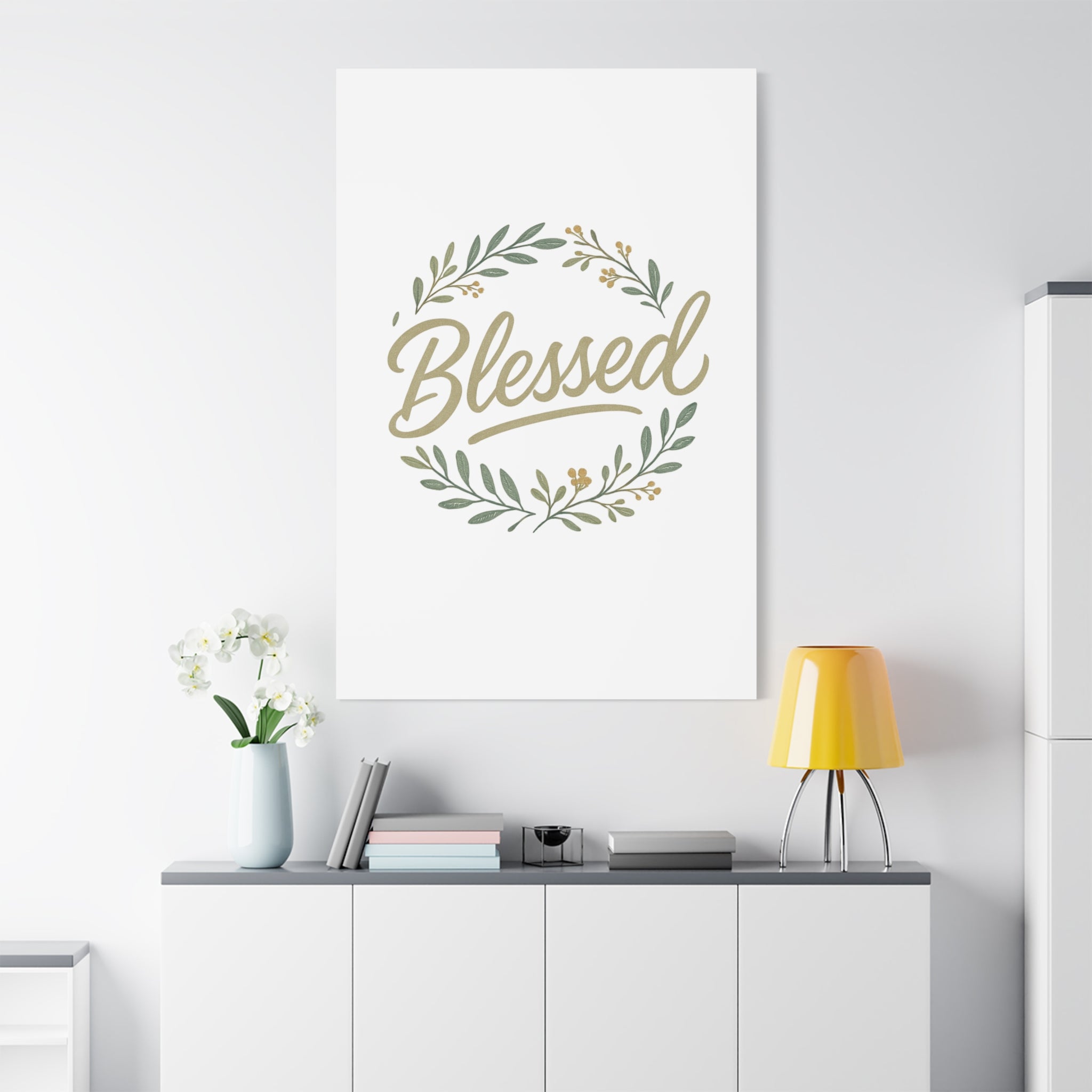 Blessed Wreath Matte Canvas Wall Art (Stretched 1.25")