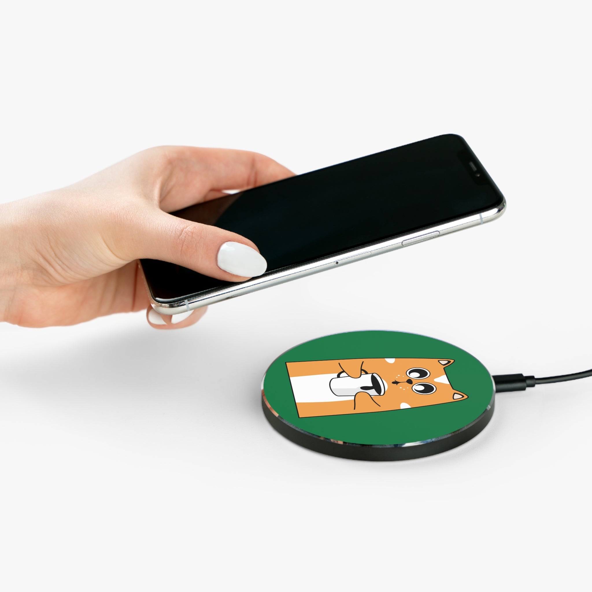 Cute Cat Wireless Charger - Fast Charging Station, Desk Decor, Cat Lover Gift, Pet Supplies, Home Office Essentials