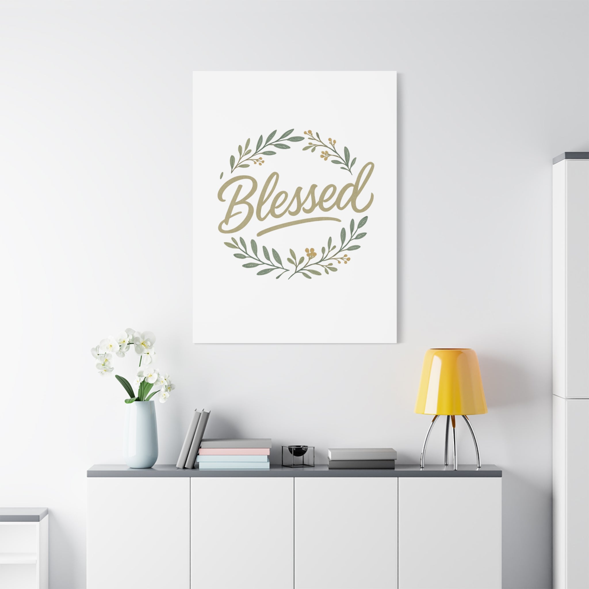 Blessed Wreath Matte Canvas Wall Art (Stretched 1.25")