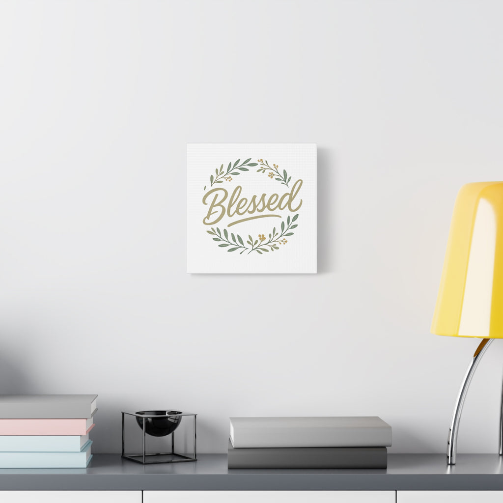 Blessed Wreath Matte Canvas Wall Art (Stretched 1.25")