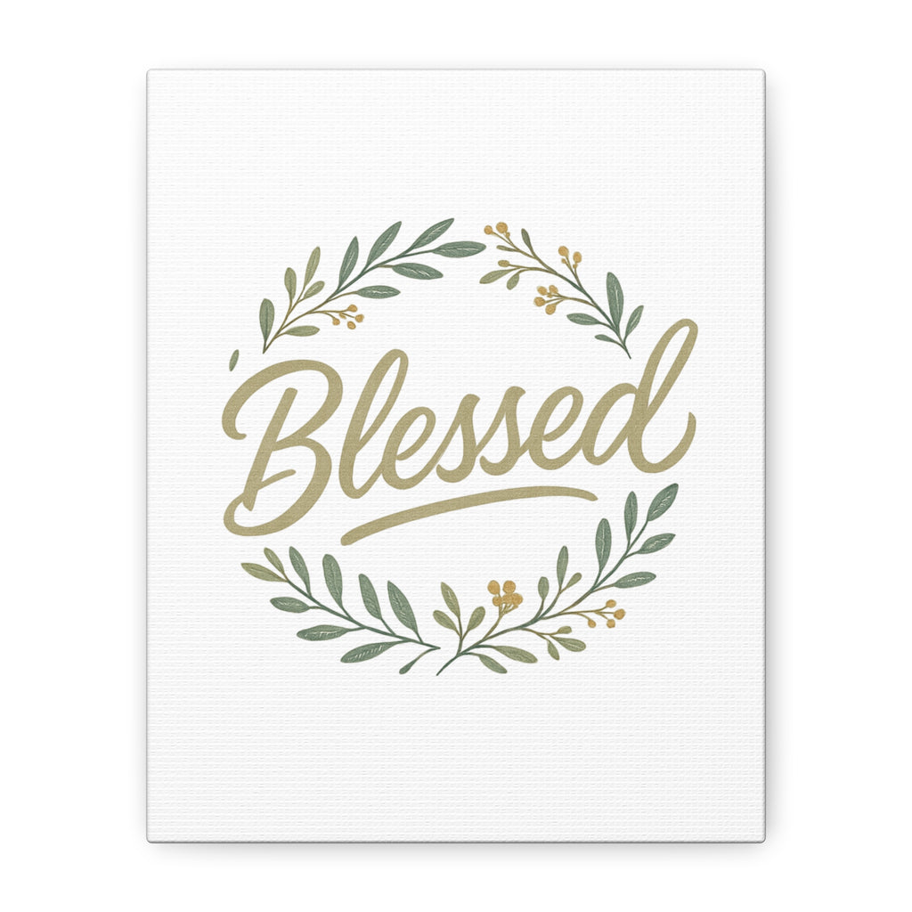 Blessed Wreath Matte Canvas Wall Art (Stretched 1.25")