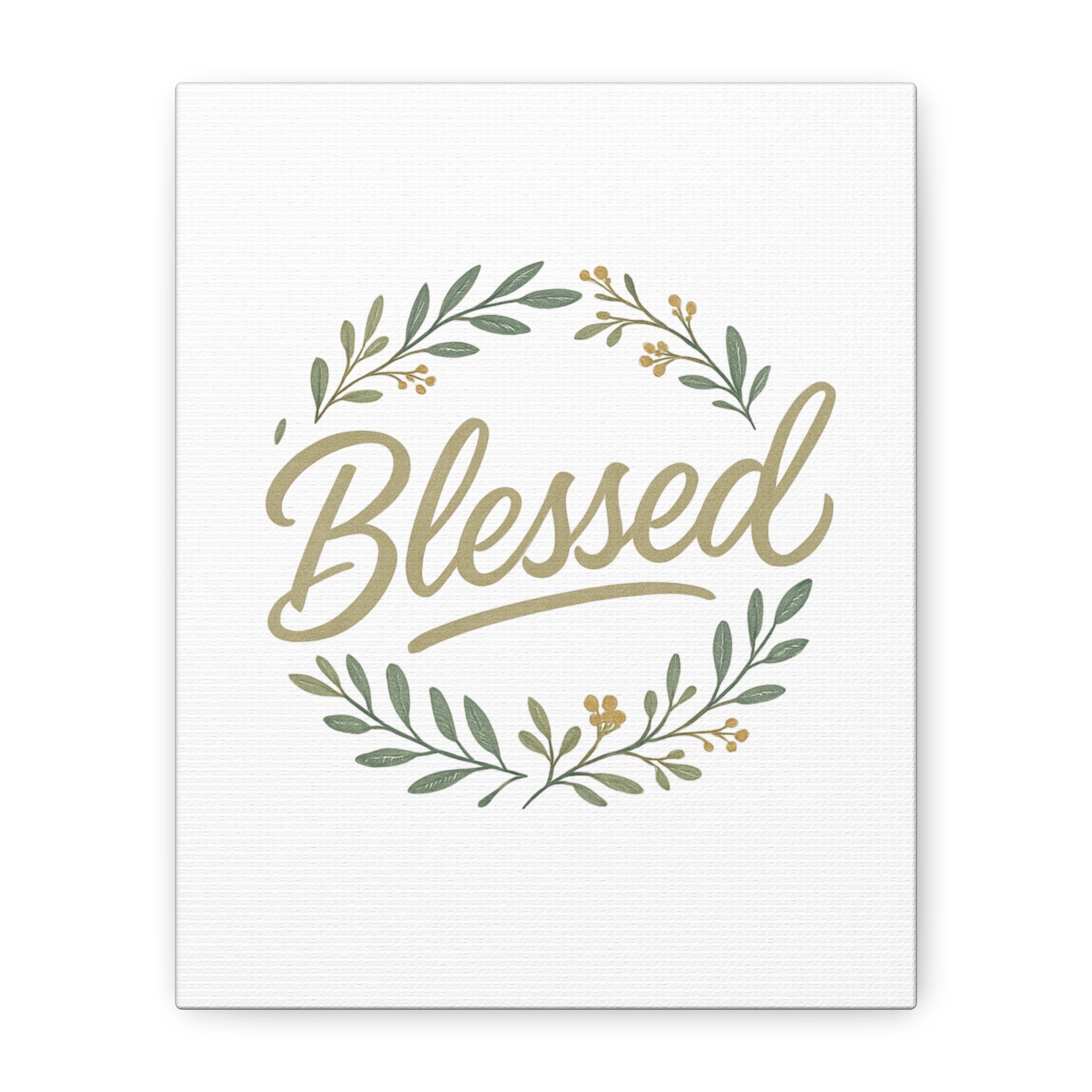 Blessed Wreath Matte Canvas Wall Art (Stretched 1.25")
