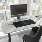 LED Gaming Mouse Pad with Cosmic Landscape Design | Gamer Accessories, Desk Decor, Office Gift, Unique Gaming Setup, LED Light