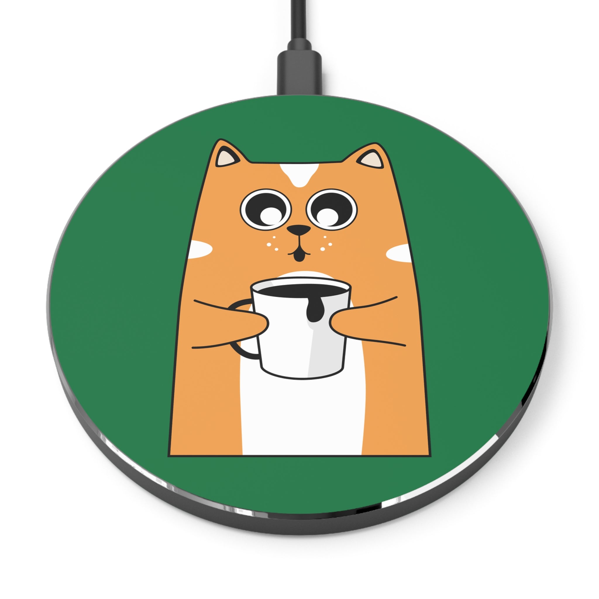 Cute Cat Wireless Charger - Fast Charging Station, Desk Decor, Cat Lover Gift, Pet Supplies, Home Office Essentials