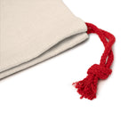 Merry Christmas Wreath Gift Bag — Holiday Drawstring Gift Sack with Cardinal