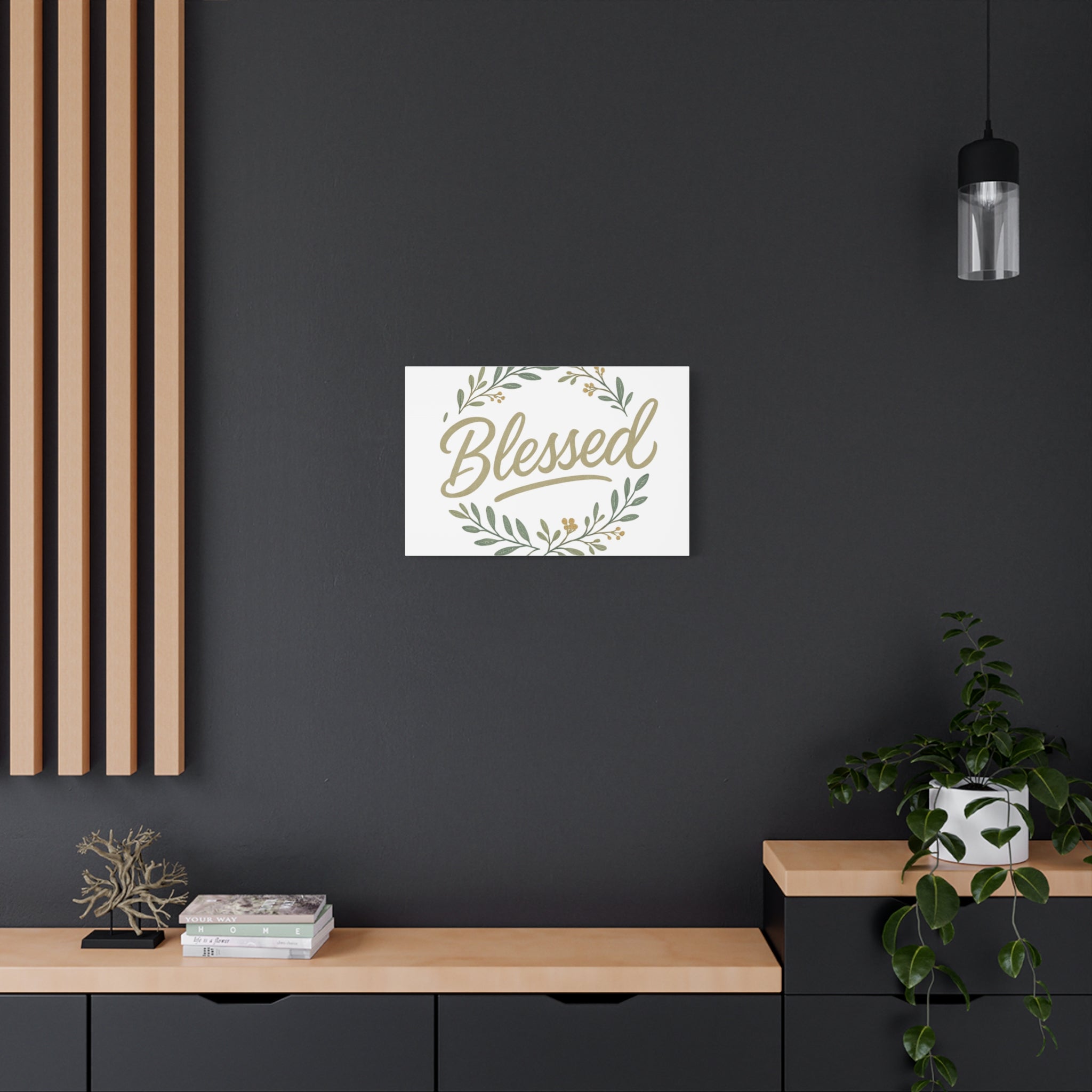 Blessed Wreath Matte Canvas Wall Art (Stretched 1.25")