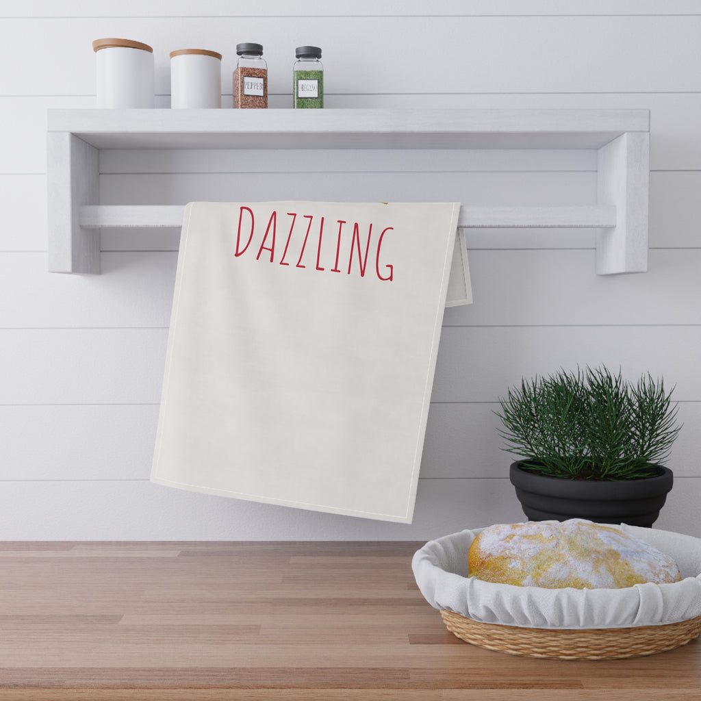 Happy & Dazzling Tea Towel — Bright Cotton Kitchen Towel
