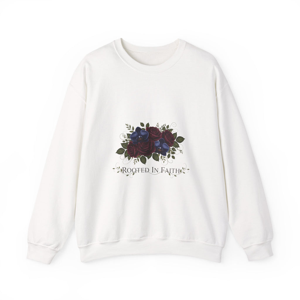 Moody Rose Print Sweatshirt | goth flower sweatshirt, midnight bloom