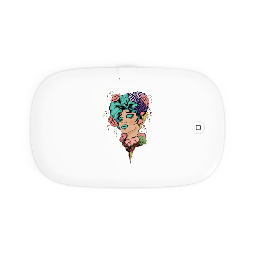 Chic UV Phone Sanitizer & Wireless Charger, Trendy Tech Accessory, Gift for Tech Lovers, Stylish Home Decor, Smartphone Cleaning Pad