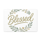 Blessed Wreath Matte Canvas Wall Art (Stretched 1.25")
