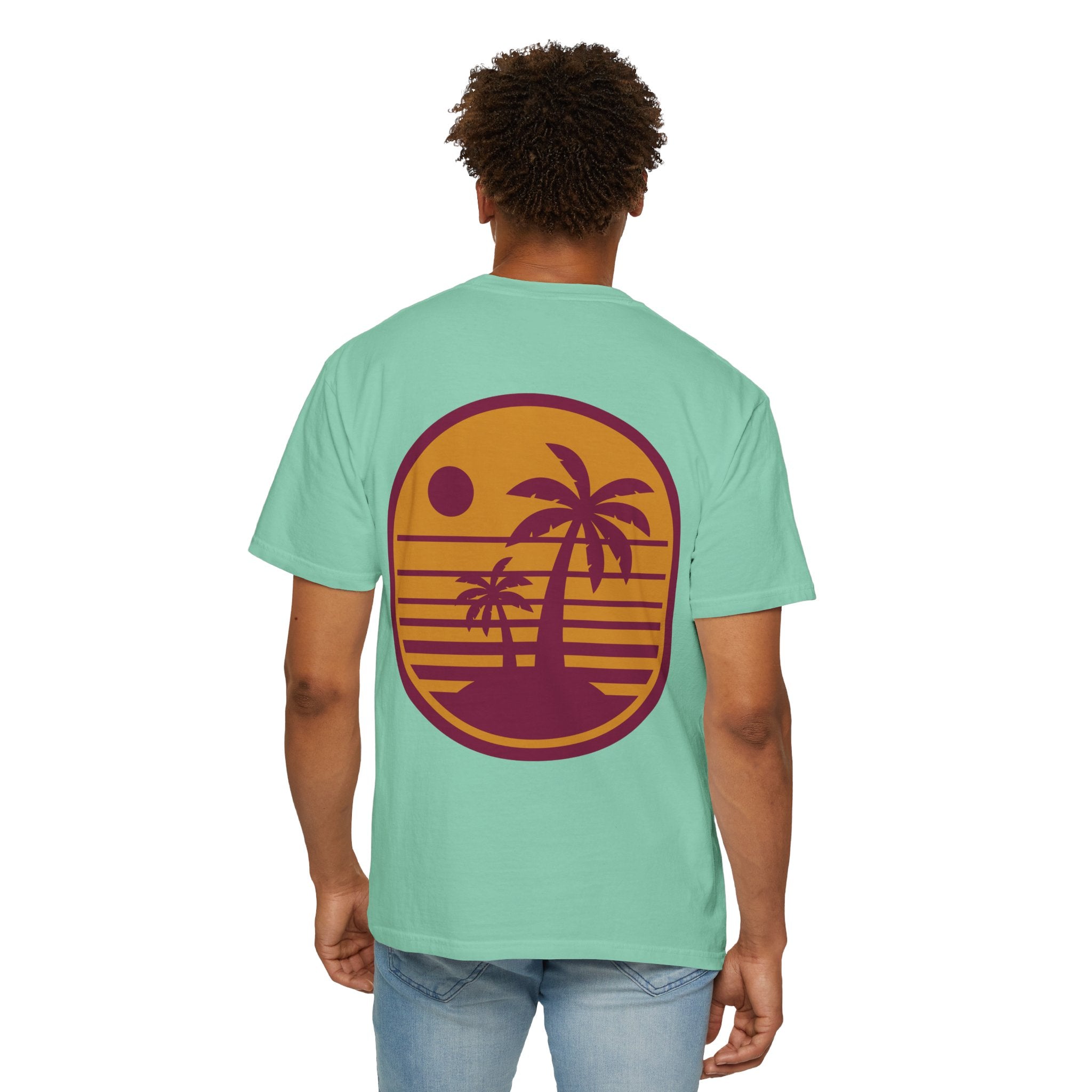 Sunset Palm Tree Unisex T-Shirt | Soft Beach Vibes | Perfect for Summer, Vacations, Gifts, Beach Days, Relaxation