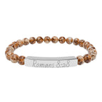 Romans 8:28 Engraved Natural Stone Stretch Bracelet