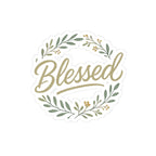 Blessed Floral Wreath Sticker — Kiss-Cut Inspirational Decal