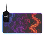 LED Gaming Mouse Pad: Wireless Charging, RGB Light-Up Desk Accessory, Perfect Gift for Gamers, Home Office Decor, PC Gaming Essentials