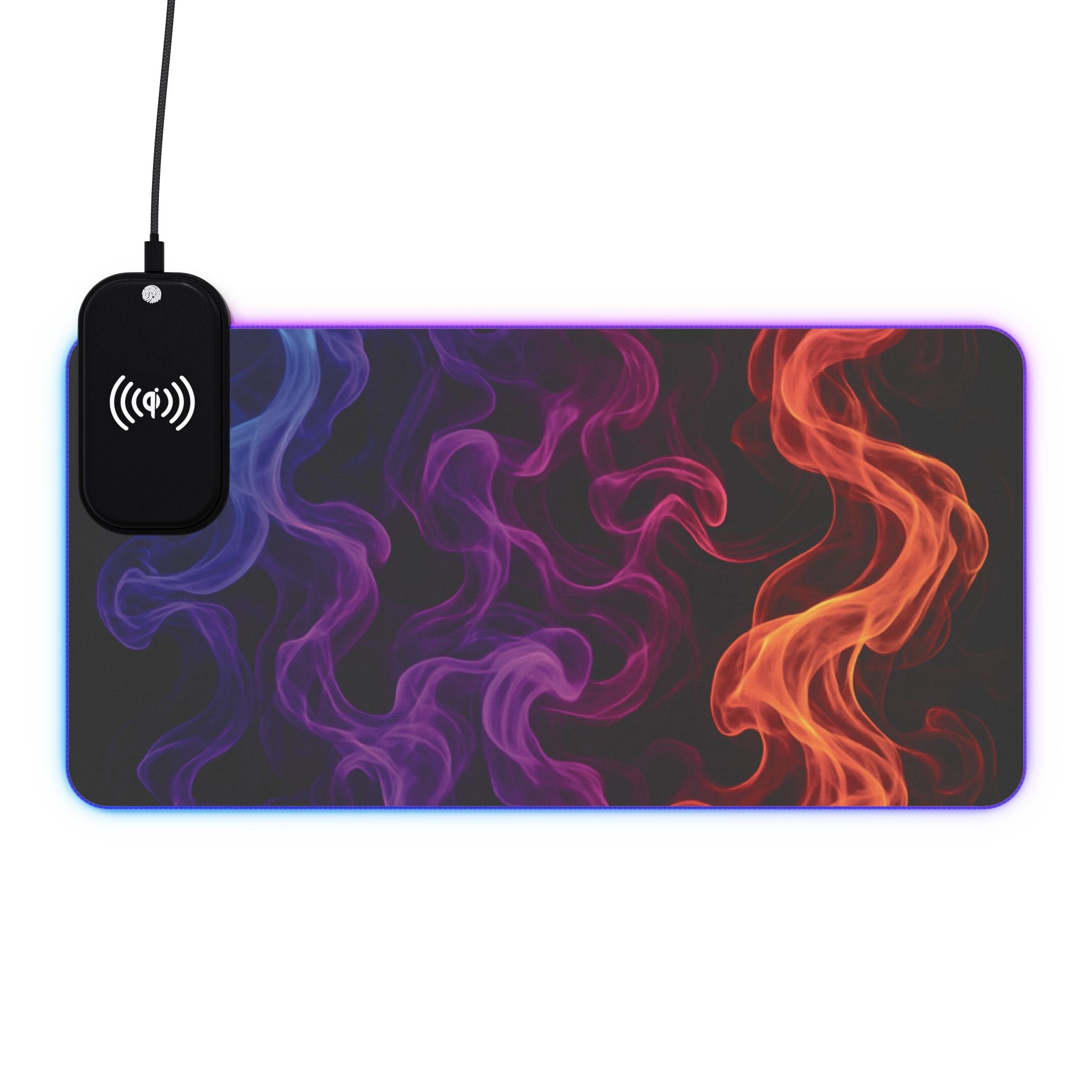 LED Gaming Mouse Pad: Wireless Charging, RGB Light-Up Desk Accessory, Perfect Gift for Gamers, Home Office Decor, PC Gaming Essentials