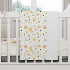 Cozy Fleece Baby Blanket - Starry Night Pattern, Soft Baby Shower Gift, Nursery Decor, Toddler Comfort, Infant Sleep Blanket