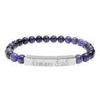 Romans 8:28 Engraved Natural Stone Stretch Bracelet
