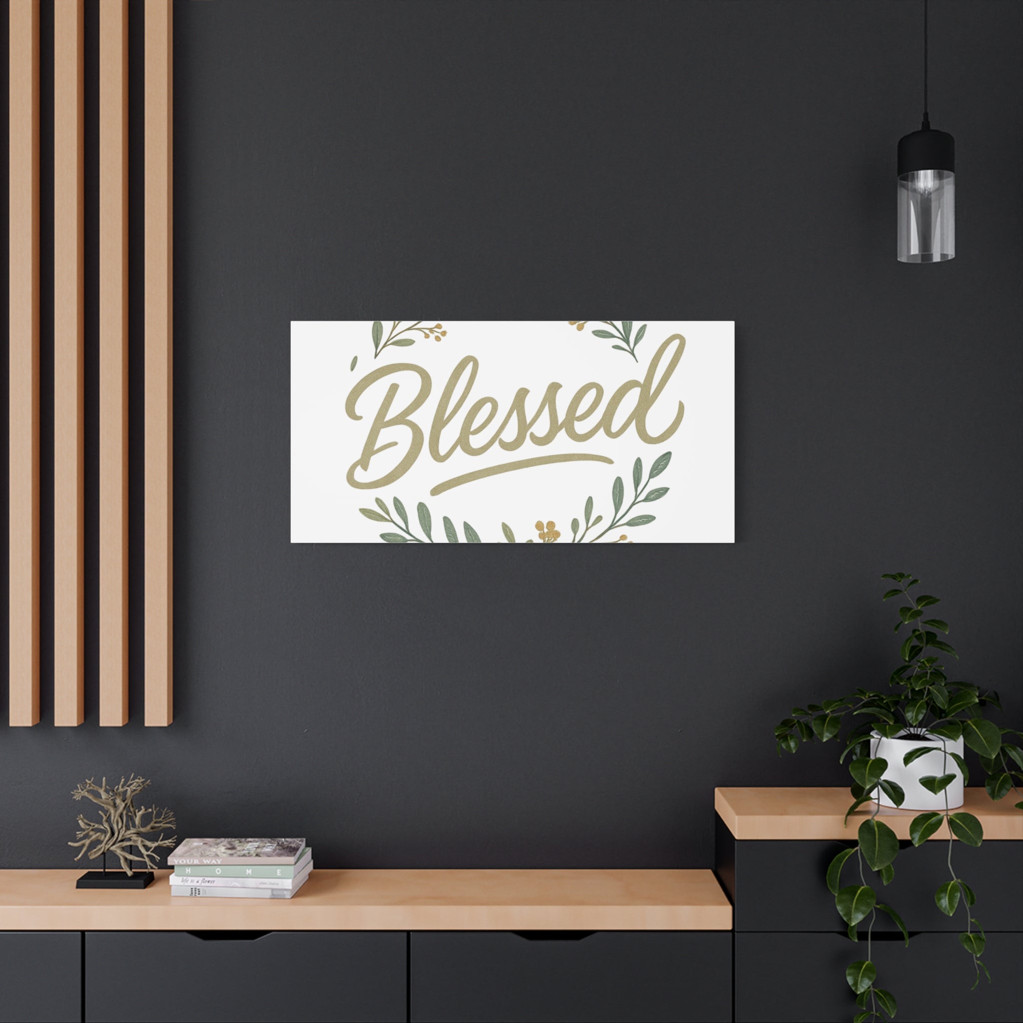 Blessed Wreath Matte Canvas Wall Art (Stretched 1.25")