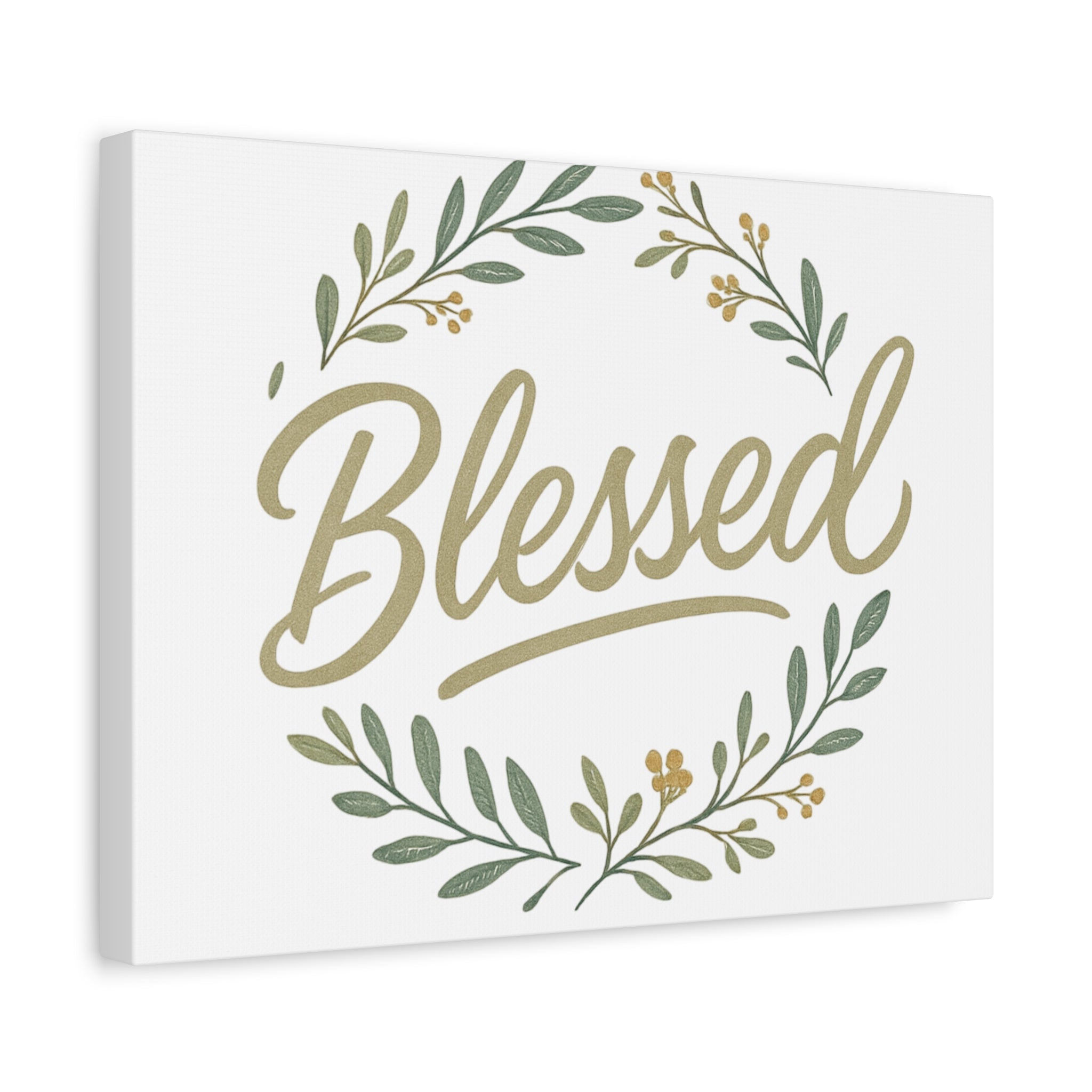 Blessed Wreath Matte Canvas Wall Art (Stretched 1.25")
