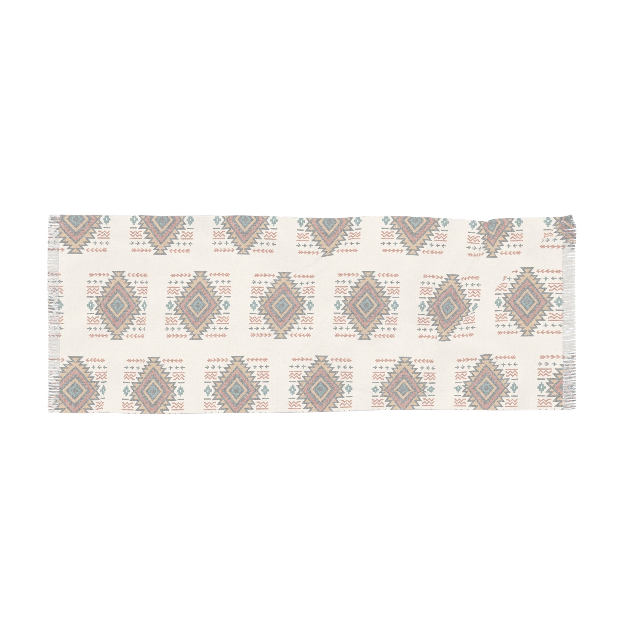 Bohemian Lightweight Scarf with Geometric Patterns