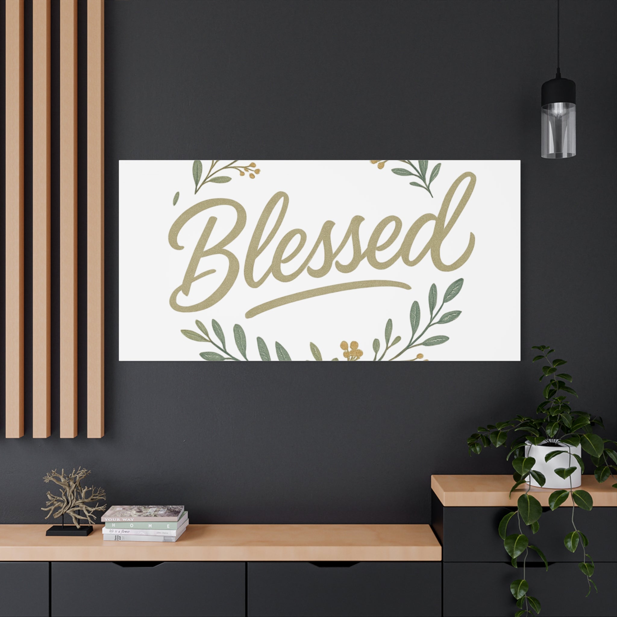 Blessed Wreath Matte Canvas Wall Art (Stretched 1.25")