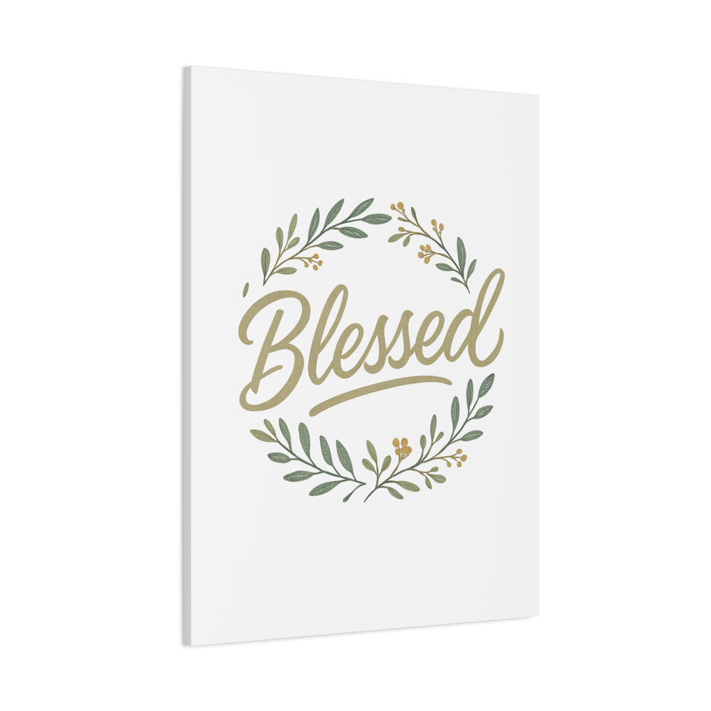Blessed Wreath Matte Canvas Wall Art (Stretched 1.25")
