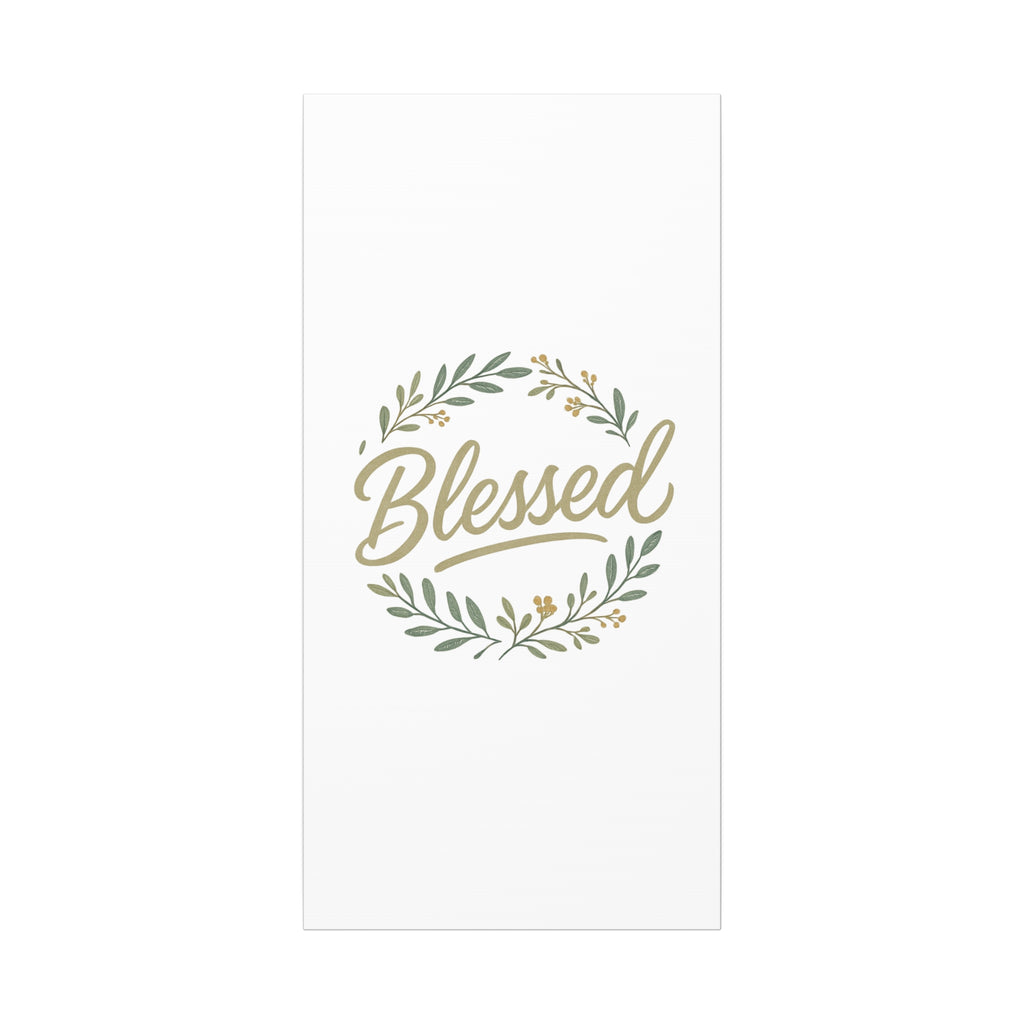Blessed Wreath Matte Canvas Wall Art (Stretched 1.25")