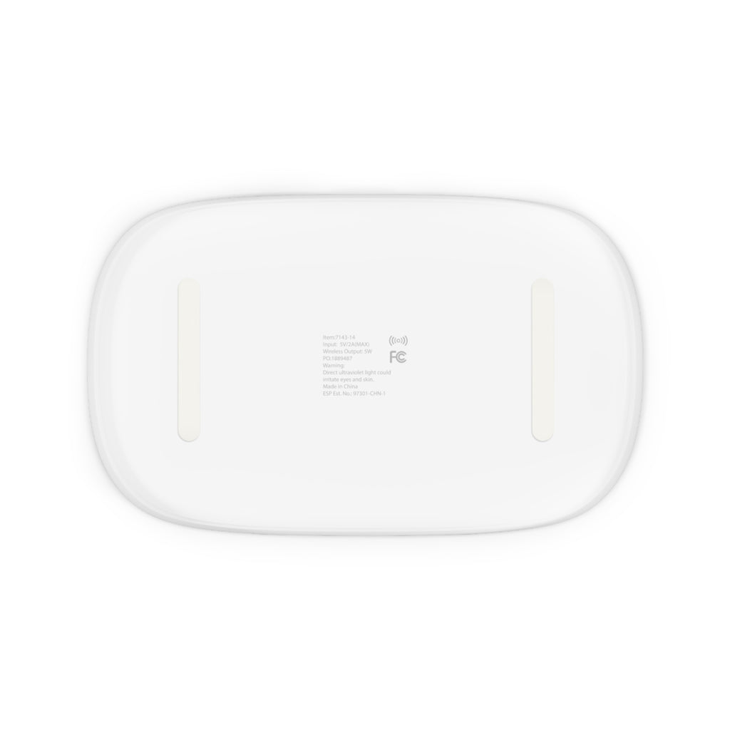 Chic UV Phone Sanitizer & Wireless Charger, Trendy Tech Accessory, Gift for Tech Lovers, Stylish Home Decor, Smartphone Cleaning Pad