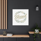 Blessed Wreath Matte Canvas Wall Art (Stretched 1.25")