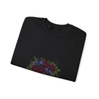 Moody Rose Print Sweatshirt | goth flower sweatshirt, midnight bloom