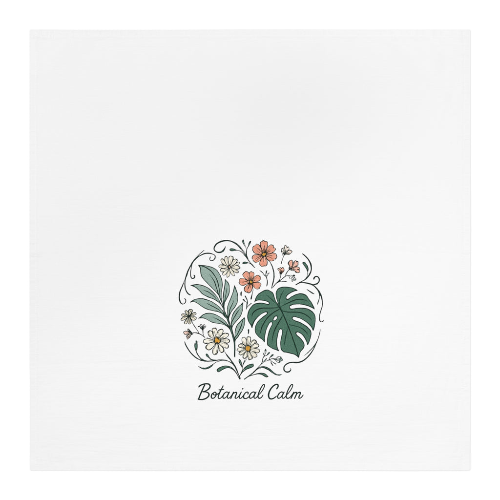 Botanical Calm Tea Towel, Kitchen Decor, Floral Art, Home Gift, Eco-Friendly Kitchen, Housewarming Gift, Botanical Theme