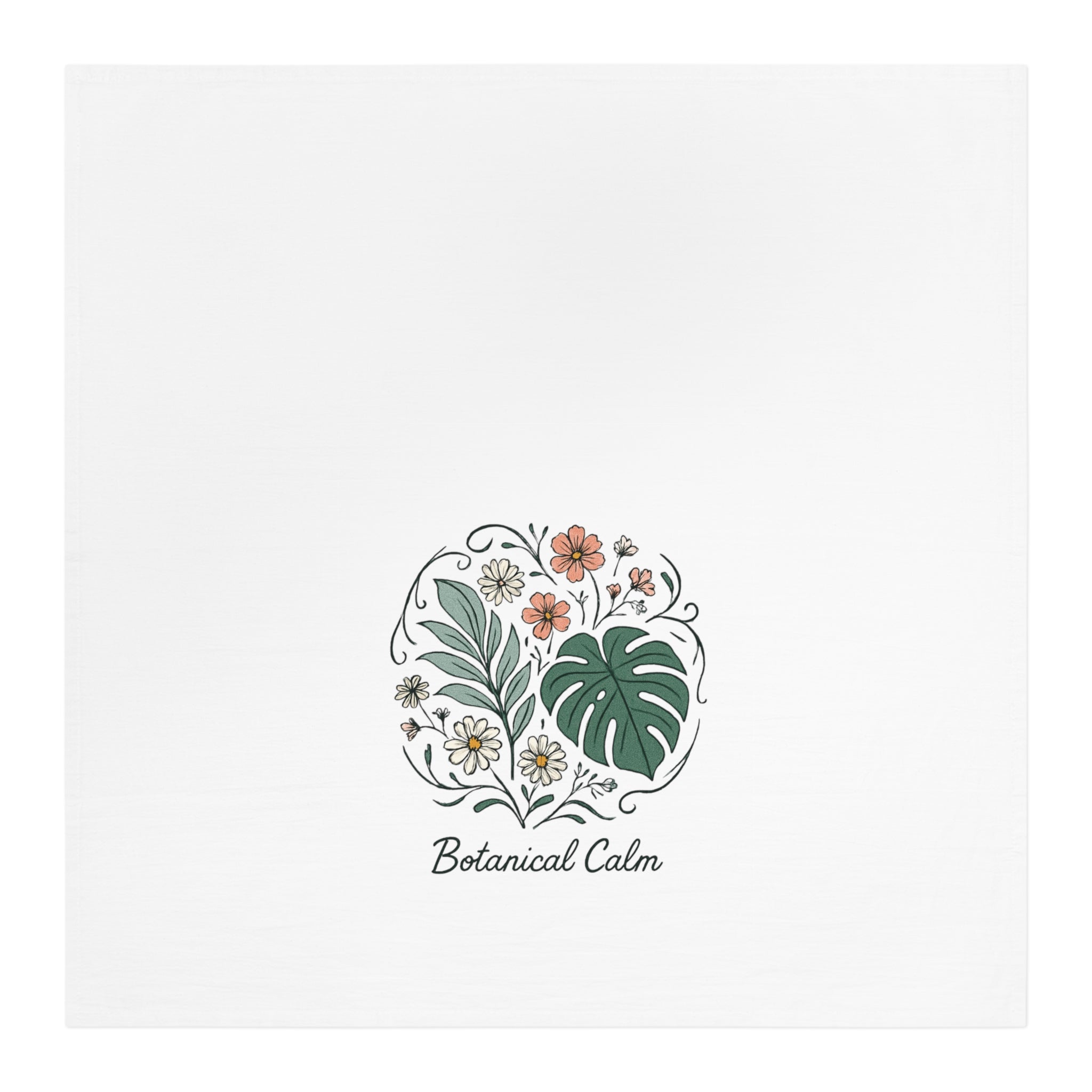 Botanical Calm Tea Towel, Kitchen Decor, Floral Art, Home Gift, Eco-Friendly Kitchen, Housewarming Gift, Botanical Theme