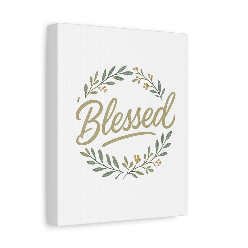 Blessed Wreath Matte Canvas Wall Art (Stretched 1.25")