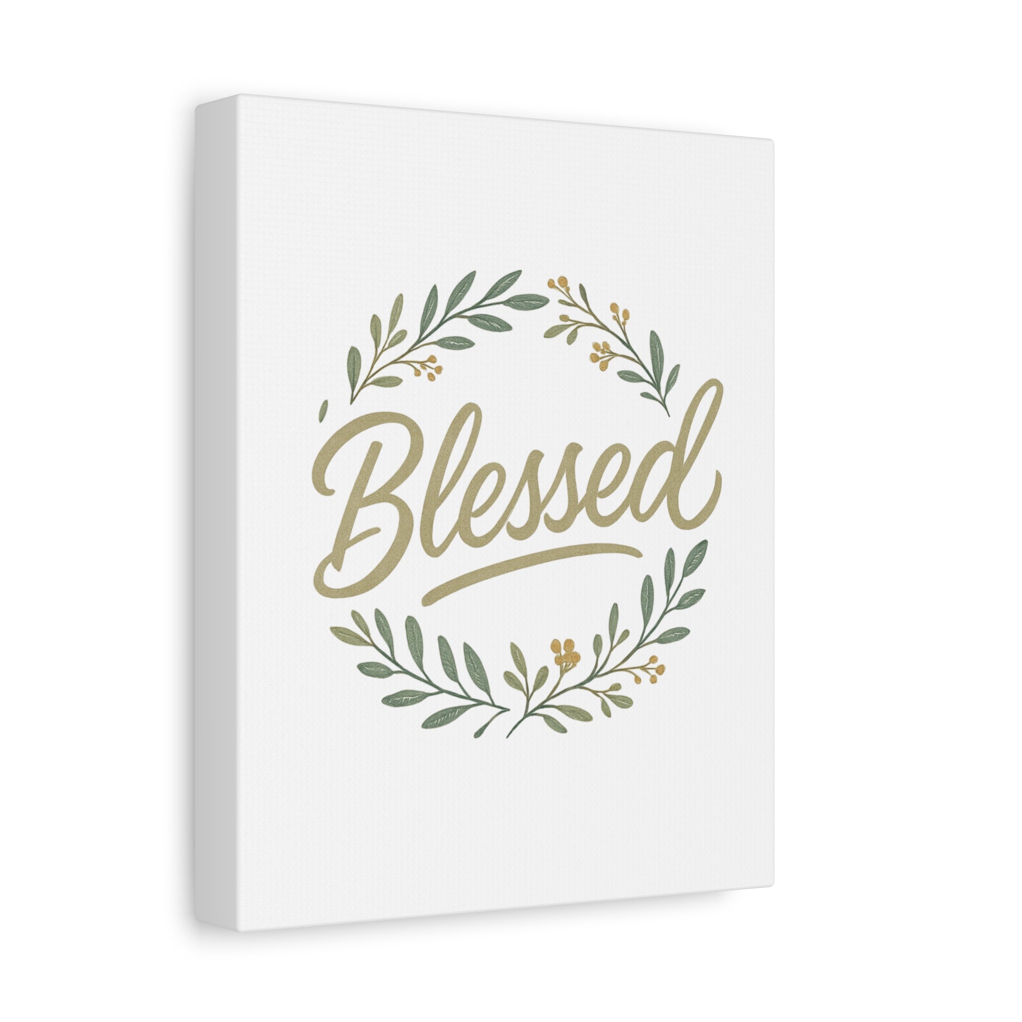 Blessed Wreath Matte Canvas Wall Art (Stretched 1.25")