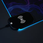 LED Gaming Mouse Pad: Wireless Charging, RGB Light-Up Desk Accessory, Perfect Gift for Gamers, Home Office Decor, PC Gaming Essentials