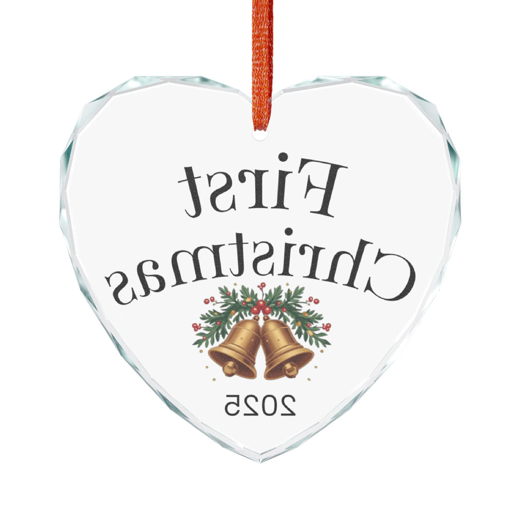 First Christmas 2025 Crystal Heart Ornament