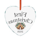 First Christmas 2025 Crystal Heart Ornament