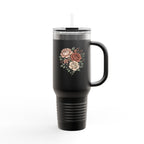 Floral Insulated Travel Mug - 40oz Reusable Drinkware for Coffee Lovers