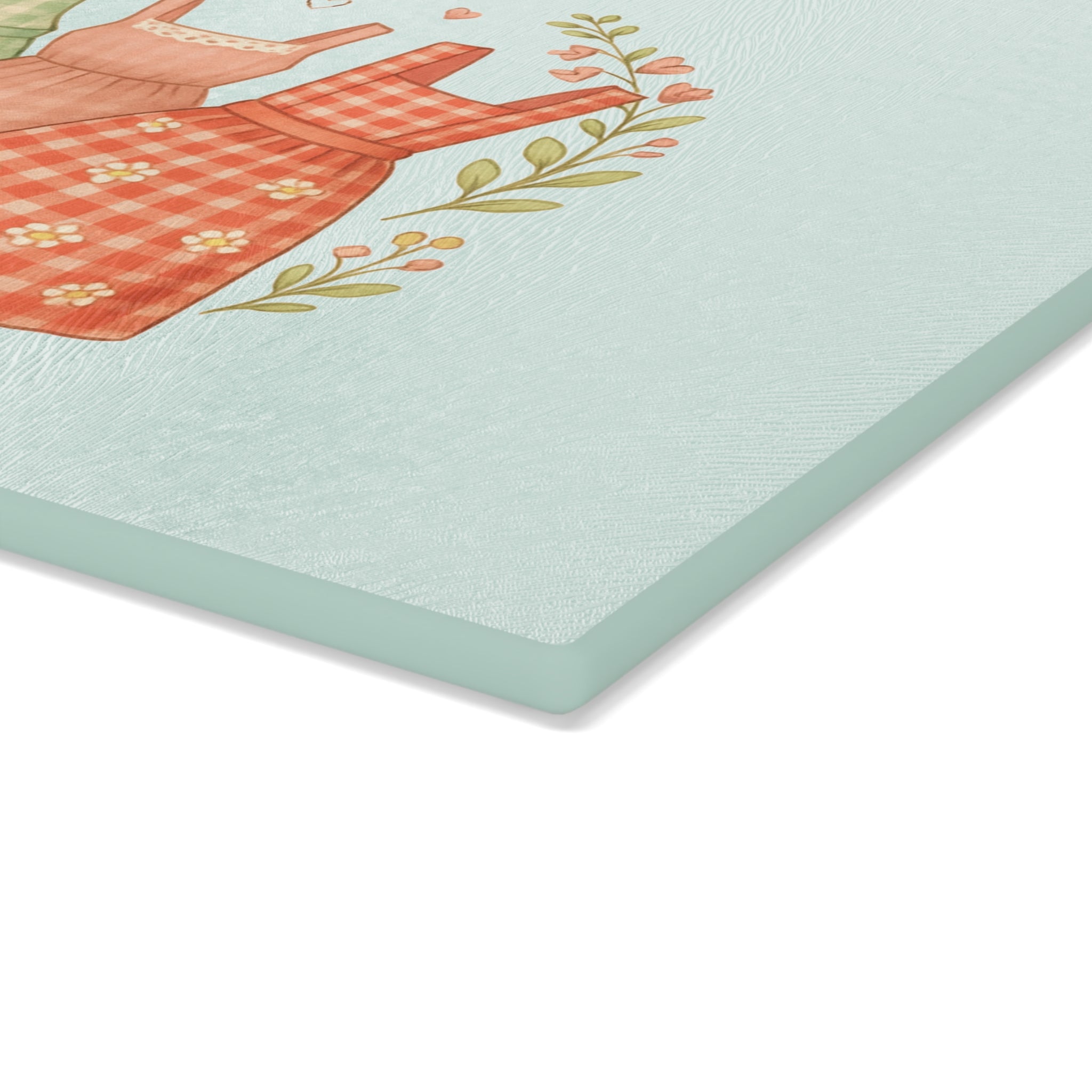 Vintage Apron Glass Cutting Board