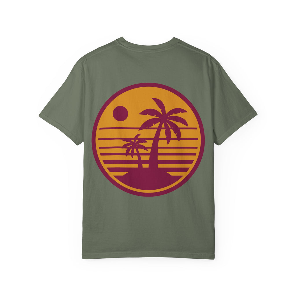 Sunset Palm Tree Unisex T-Shirt | Soft Beach Vibes | Perfect for Summer, Vacations, Gifts, Beach Days, Relaxation