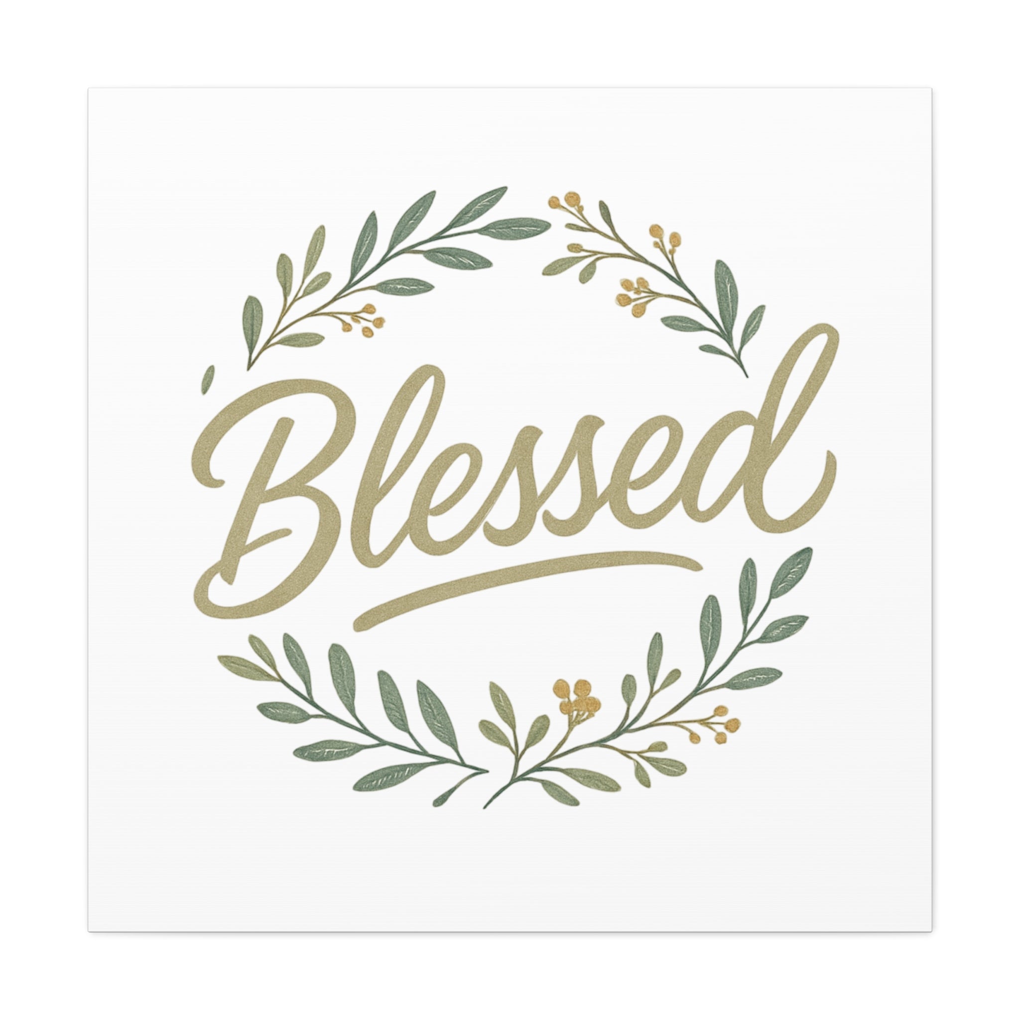 Blessed Wreath Matte Canvas Wall Art (Stretched 1.25")