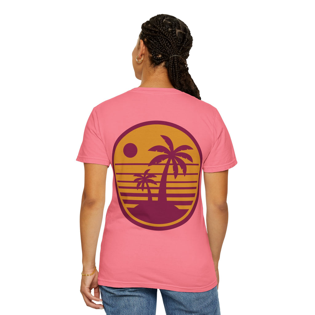 Sunset Palm Tree Unisex T-Shirt | Soft Beach Vibes | Perfect for Summer, Vacations, Gifts, Beach Days, Relaxation