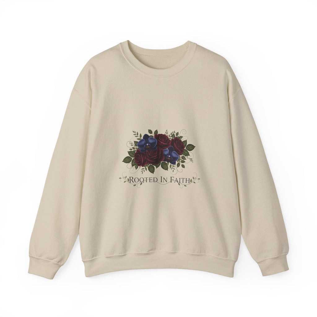 Moody Rose Print Sweatshirt | goth flower sweatshirt, midnight bloom