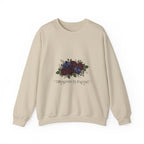 Moody Rose Print Sweatshirt | goth flower sweatshirt, midnight bloom