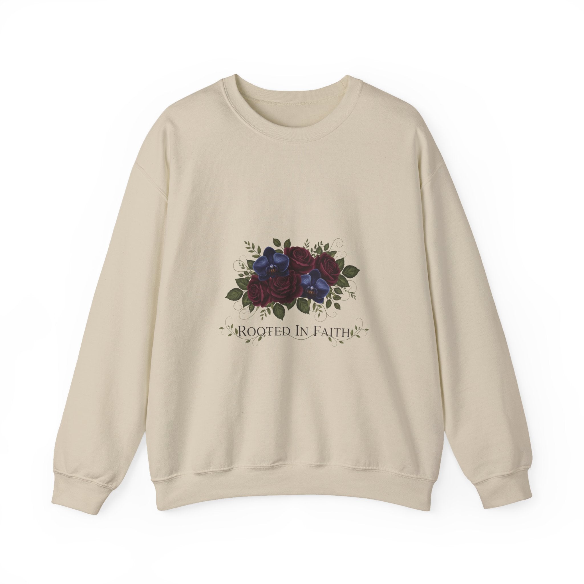 Moody Rose Print Sweatshirt | goth flower sweatshirt, midnight bloom