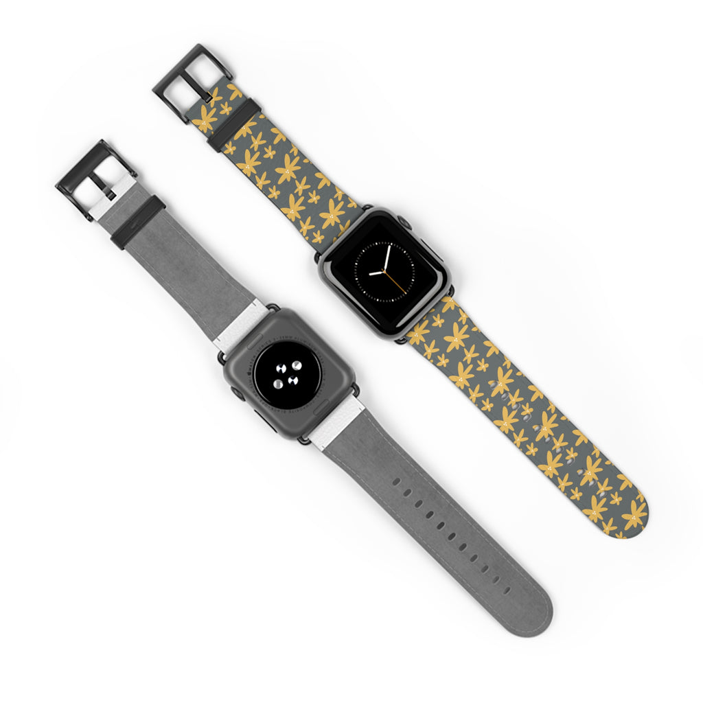 Stylish Floral Watch Band, Unique Watch Strap, Apple Watch Band, Boho Chic Accessories, Gift for Her