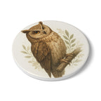 Owl-Themed Ceramic Coaster Set, Nature Decor, Gift for Animal Lovers, Home Barware, Rustic Kitchen Accessory