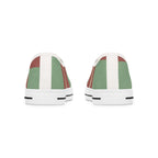 Cute Green & Red Women's Low Top Sneakers — Stylish Casual Shoes
