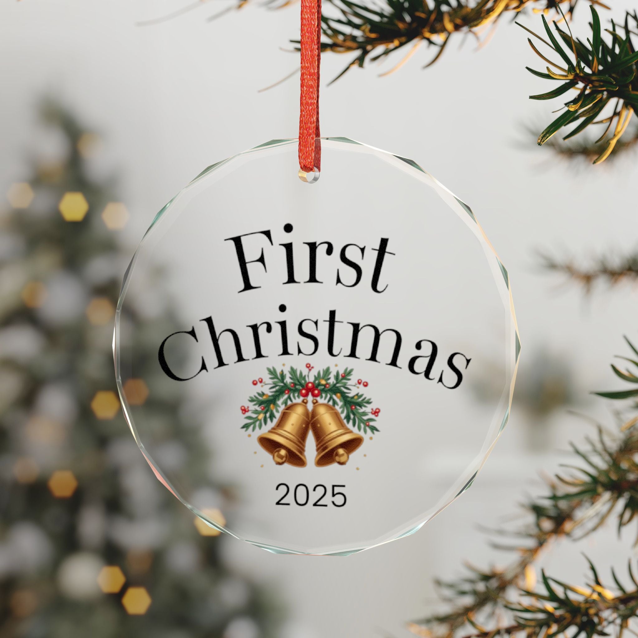 First Christmas 2025 Crystal Heart Ornament
